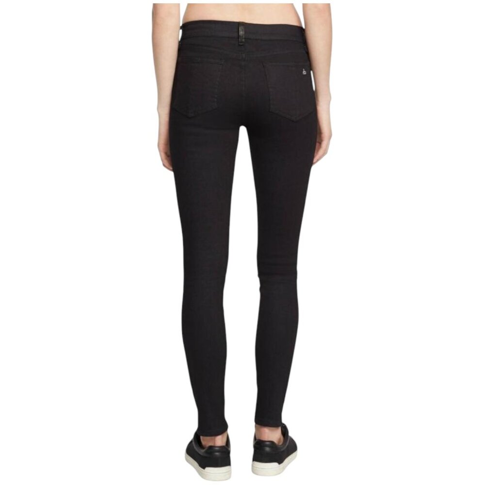 Rag & bone the legging in coated black Shimmer Stretch Jegging Women’s Size 24 - Picture 3 of 12